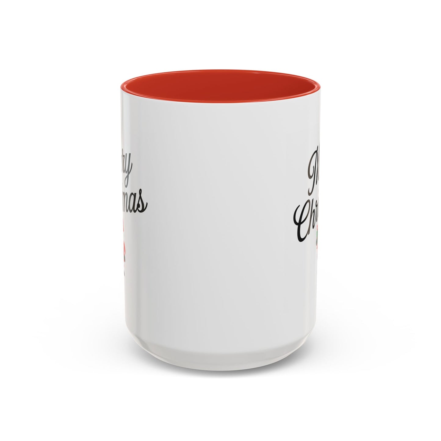 Christmas Mug - Merry Christmas Black Text Santa Present