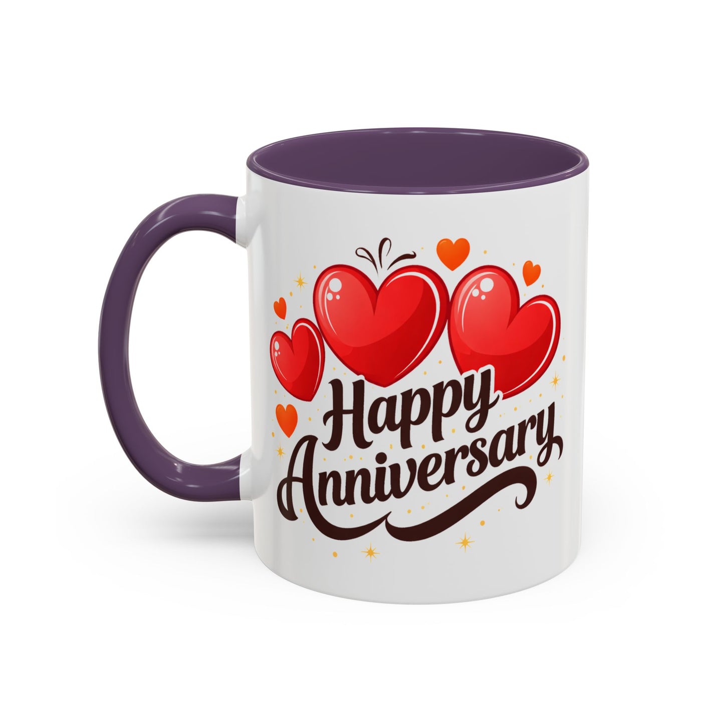 Anniversary Mug - Happy Anniversary Hearts