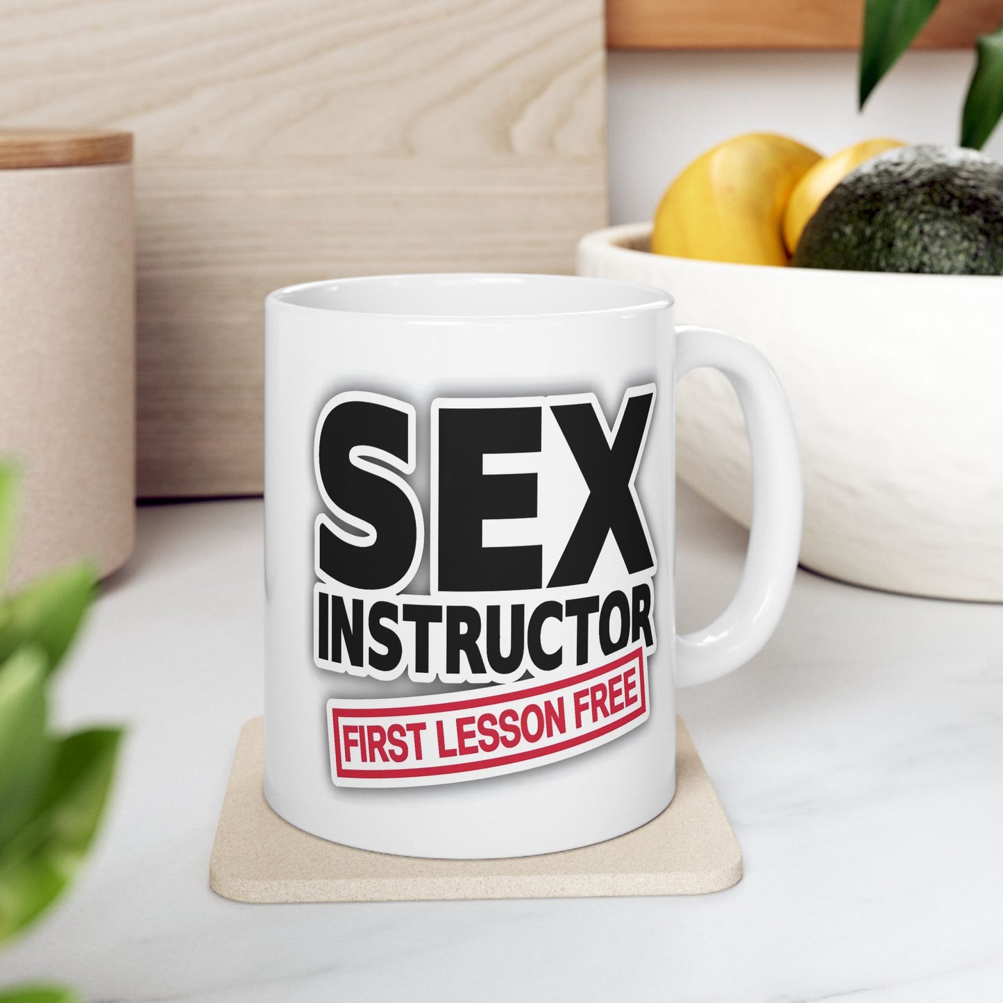 Adult Mug - Sex Instructor First Lesson Free
