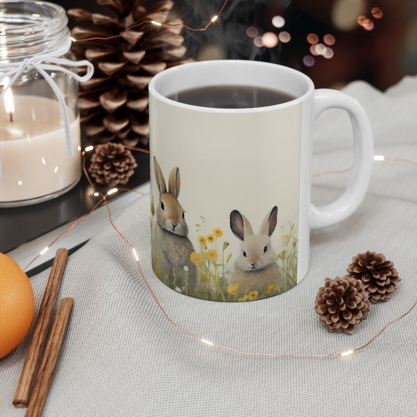 Artistic Mug - Felted Bunnies 4
