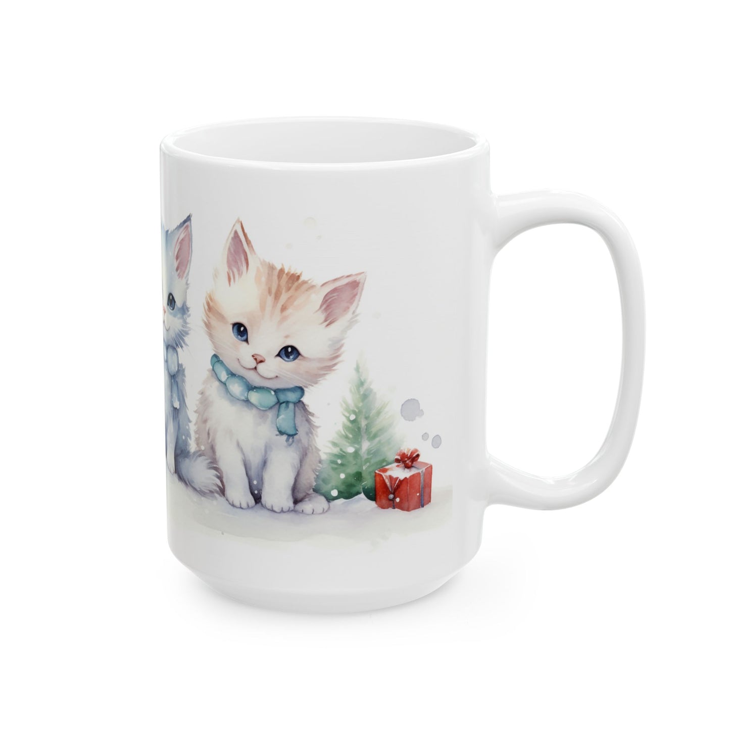 Christmas Mug - Kittens Tree Presents
