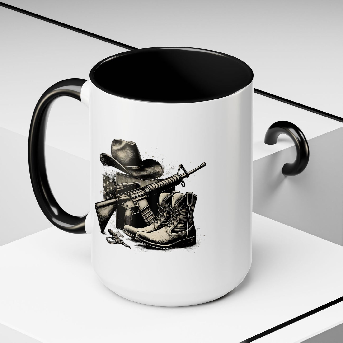 4th of July Mug - Soldier Hat Boots Gun