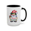 Christmas Mug - Merry Christmas Red & Green Text Gnome Present