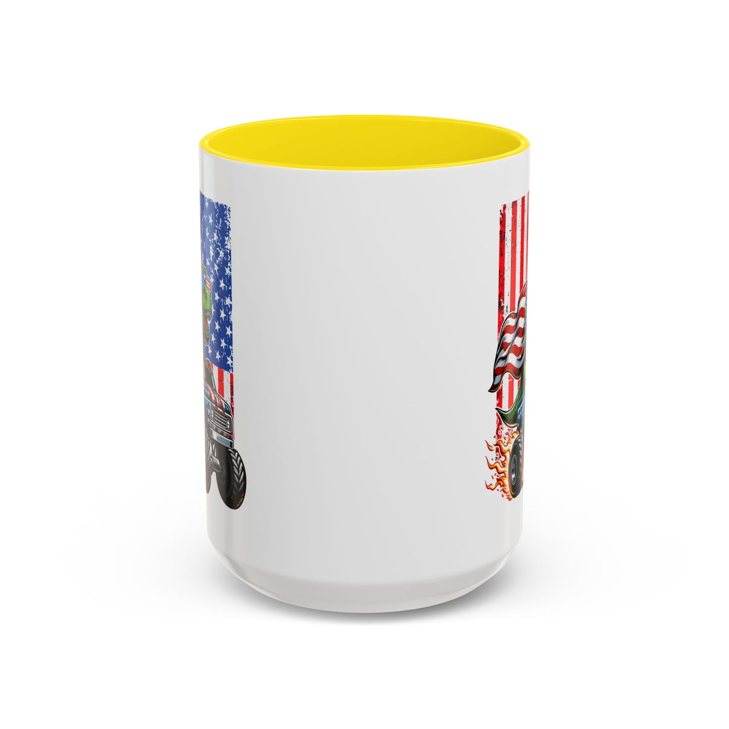 4th of July Mug - T Rex Riding Monster Truck