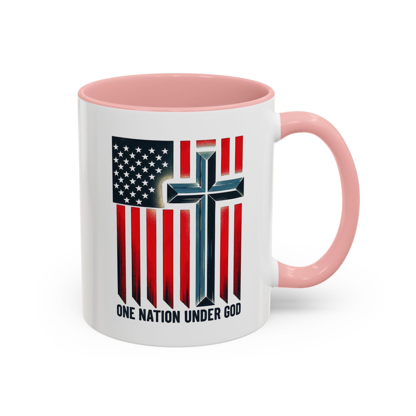 Religious Mug - One Nation Flag Cross