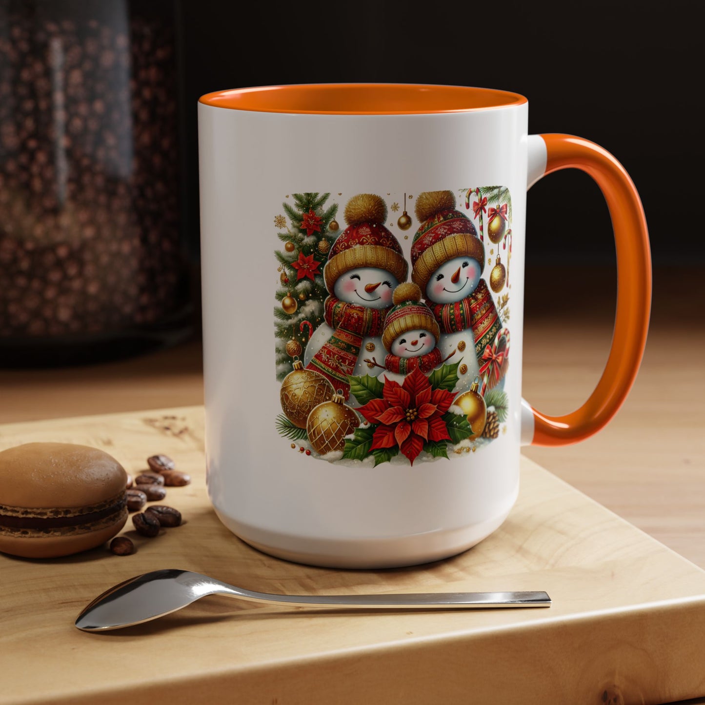 Christmas Mug - Gold Snowman Family 2