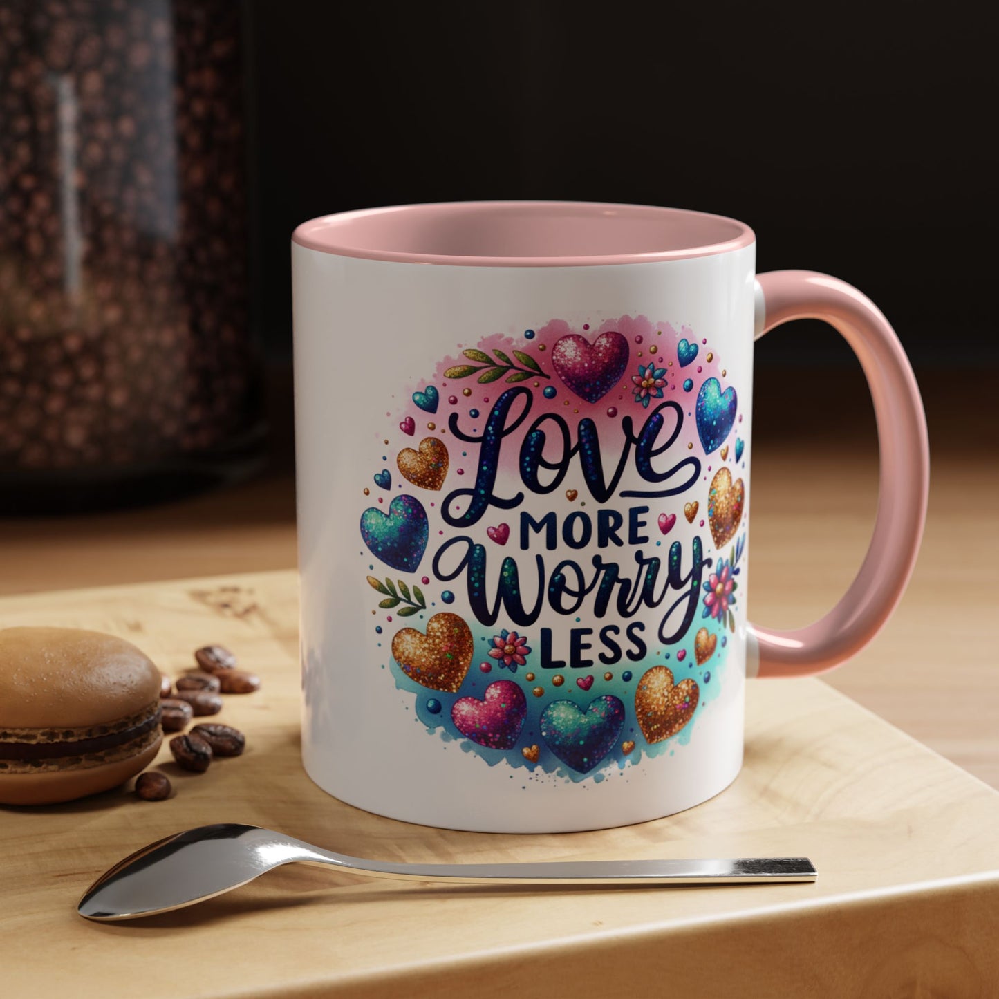Wellness Mug - Love More Worry Less Circle