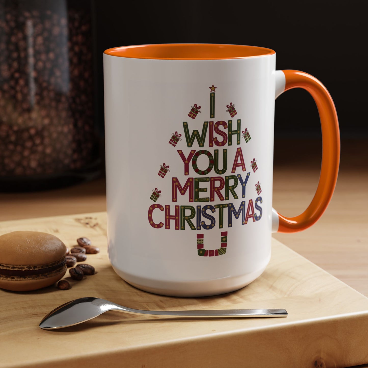 Christmas Mug - I Wish You a Merry Christmas Present Treee