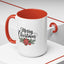 Christmas Mug - Merry Christmas Black Text Mistletoe