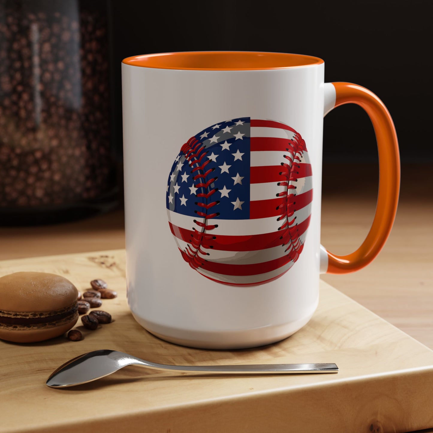 4th of July Mug - Baseball American Flag
