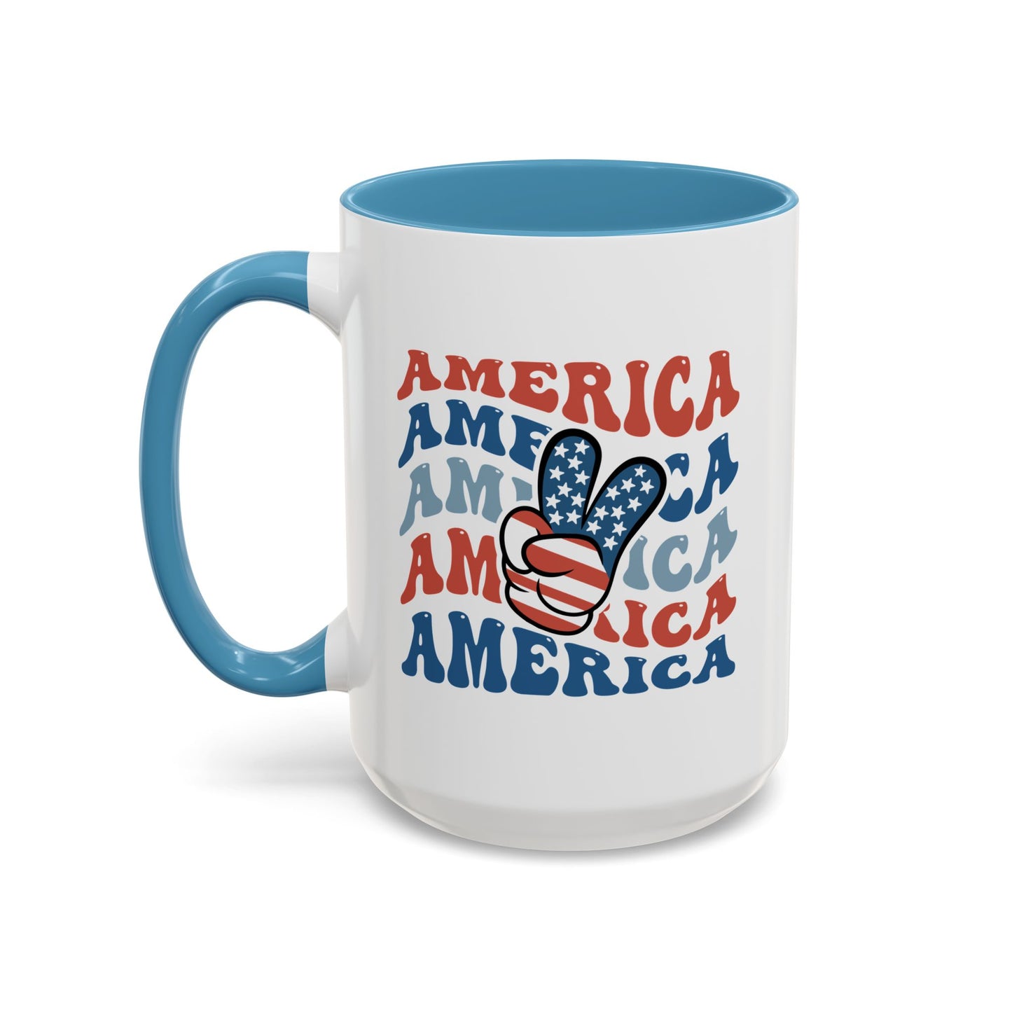 4th of July Mug - America peace Sign