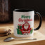 Christmas Mug - Merry Christmas Green & Red Text Santa Presents
