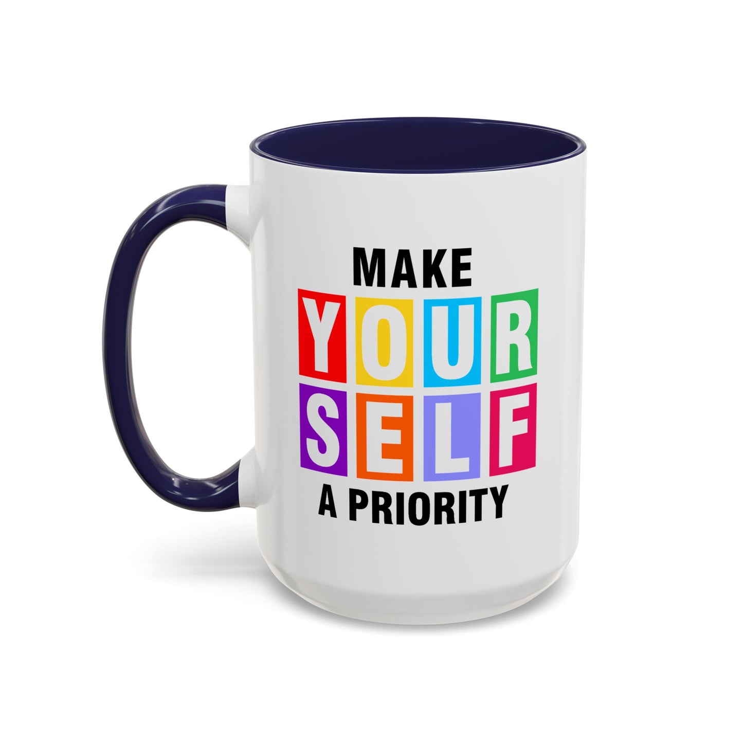 Wellness Mug - Make Yourself a Priority Colored Blocks