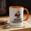 Christmas Mug - Merry Christmas Black Text Santa Walking