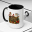 Christmas Mug - Merry Christmas Gold Text Santa Point Ornaments