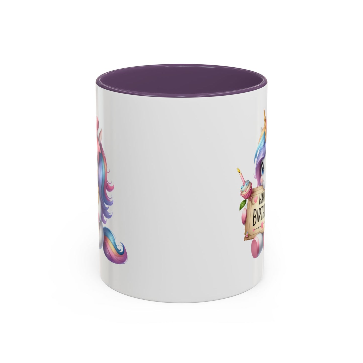 Birthday Mug - Girl Unicorn Happy Birthday Sign
