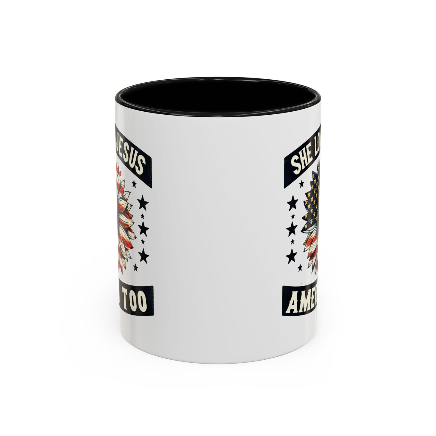 4th of July Mug - She Loves Jesus & America Too