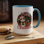 Christmas Mug - Merry Christmas Red Text Cat Presents Wreath