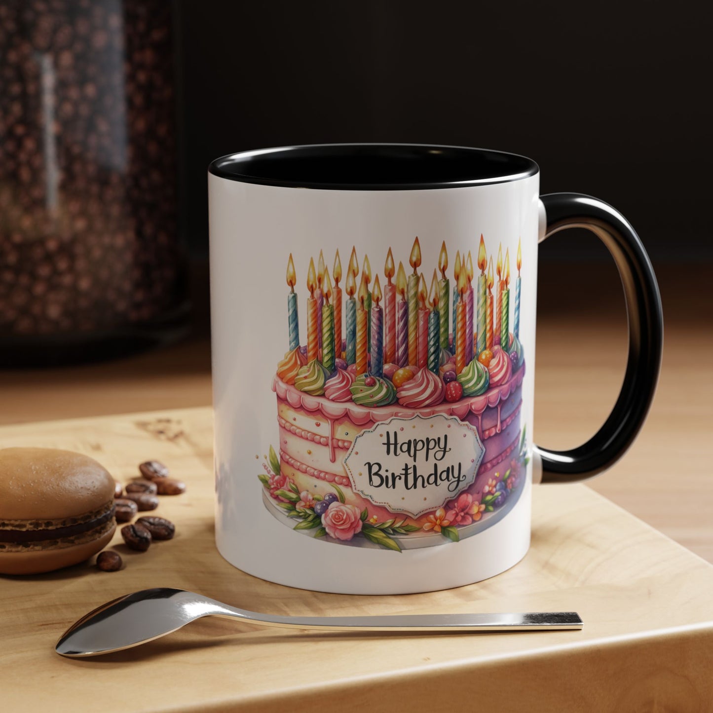 Birthday Mug - Happy Birthday Large Cake With...