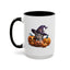 Halloween Mug - Witch Cat Hiding In Pumpkins