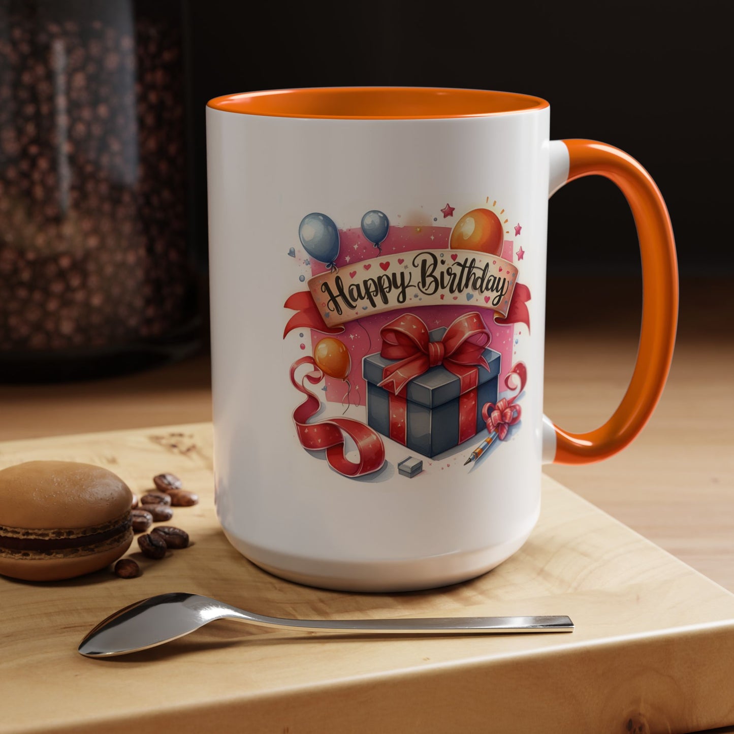 Birthday Mug - Present Pen Balloons