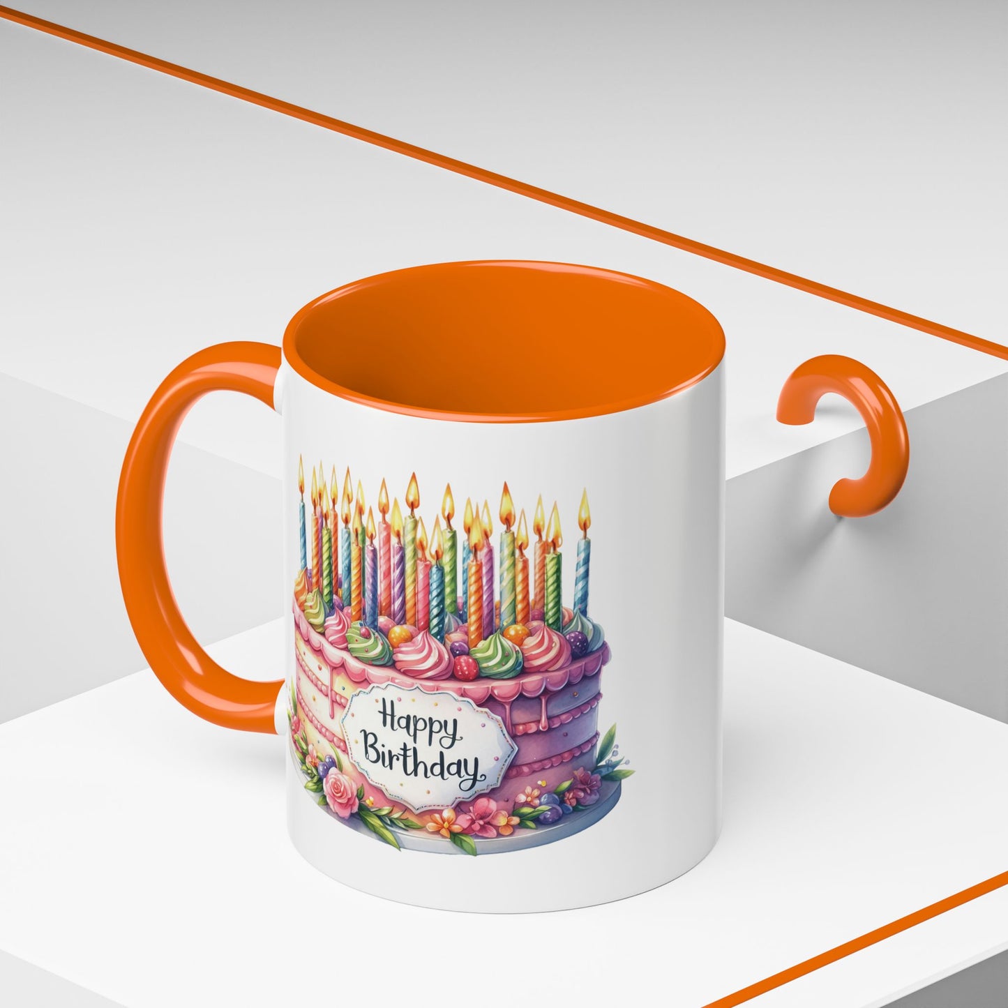 Birthday Mug - Happy Birthday Large Cake With...