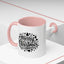 Christmas Mug - Merry Christmas Black Text Trees Snowflakes Hearts