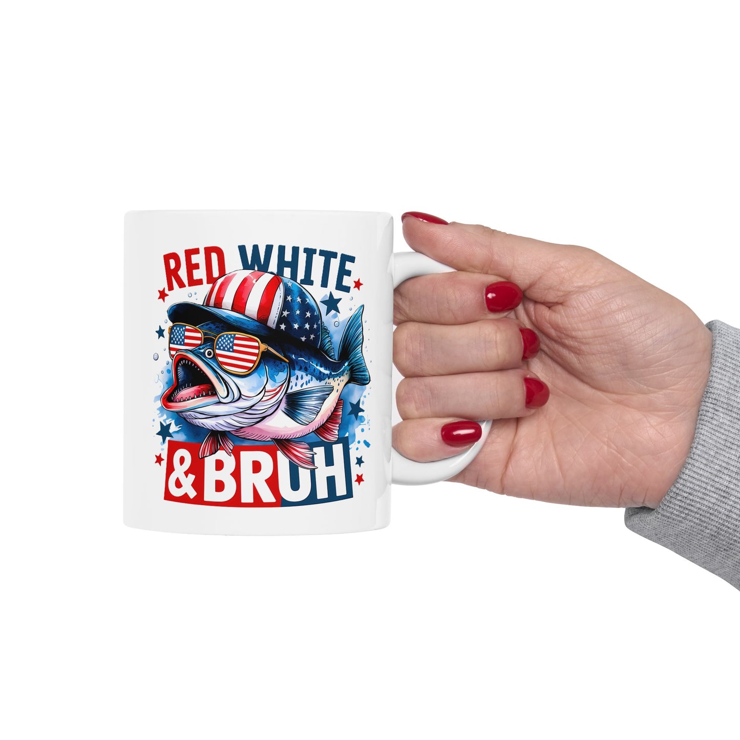 4th of July Mug - Red White & Bruh