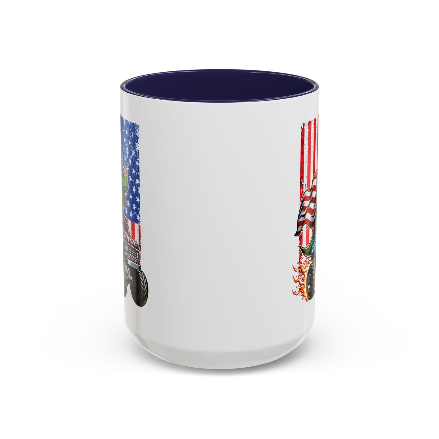 4th of July Mug - T Rex Riding Monster Truck