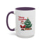 Christmas Mug - Merry Christmas Red Text Santa Tree Presents