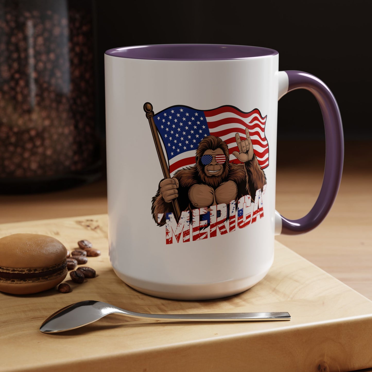 4th of July Mug - Bigfoot USA Flag
