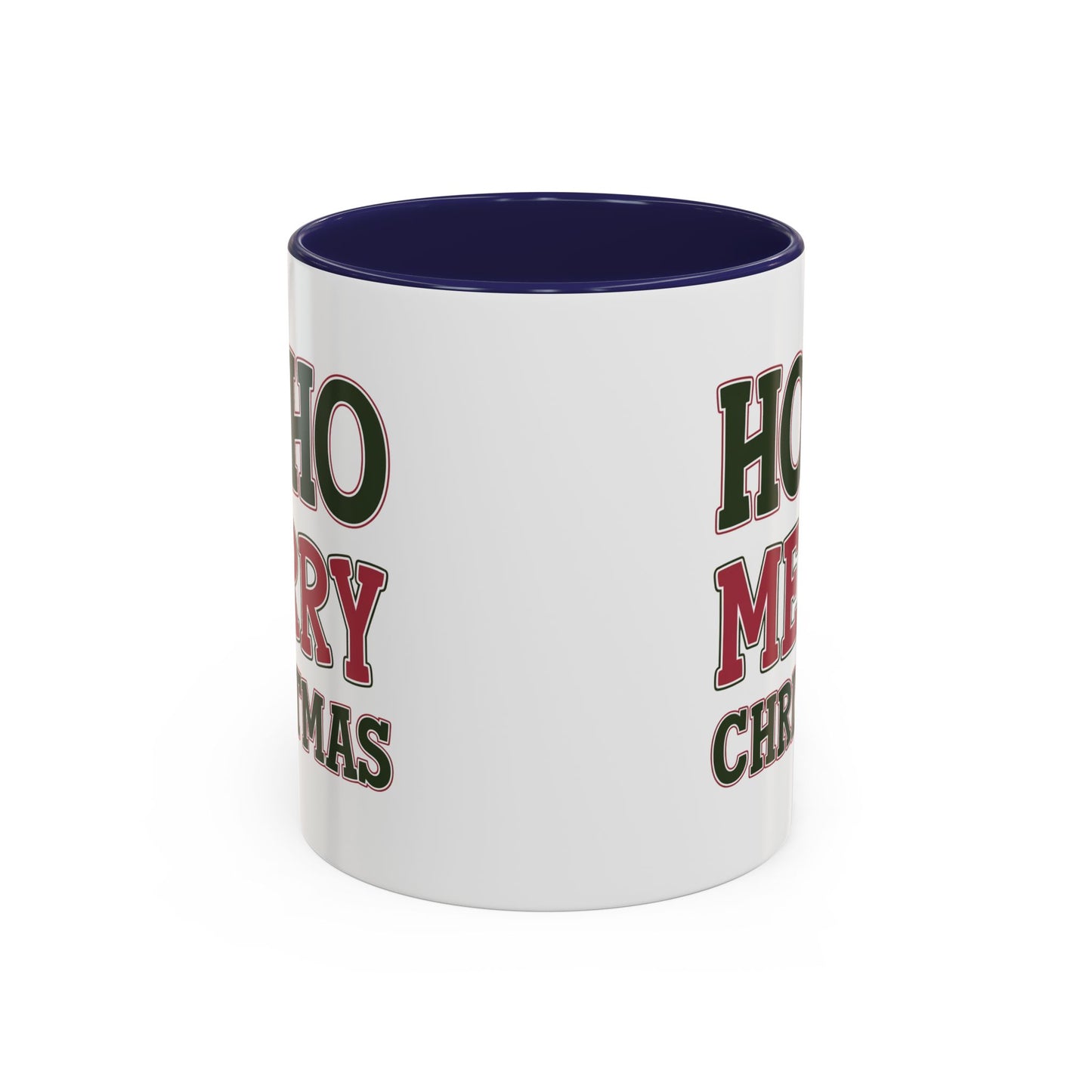 Christmas Mug - Ho Ho Ho Merry Christmas Red & Green Text 4