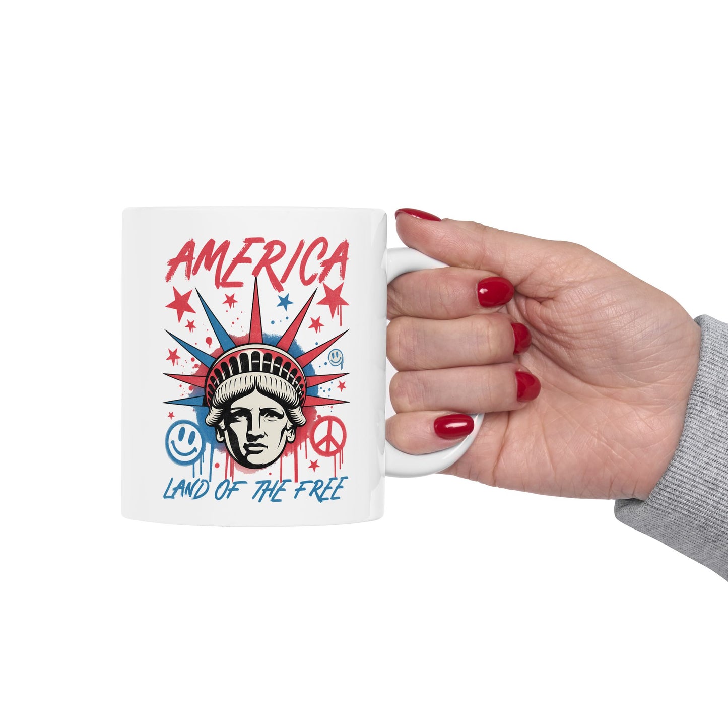 4th of July Mug - America Lady Liberty