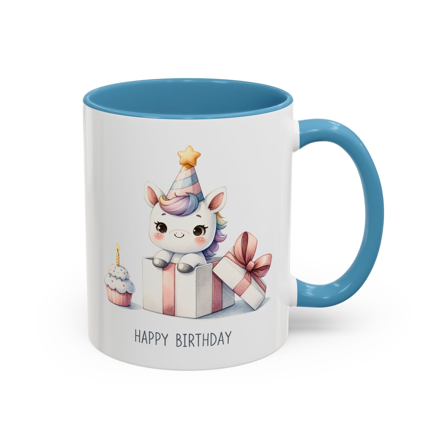 Birthday Mug - Unicorn With Present