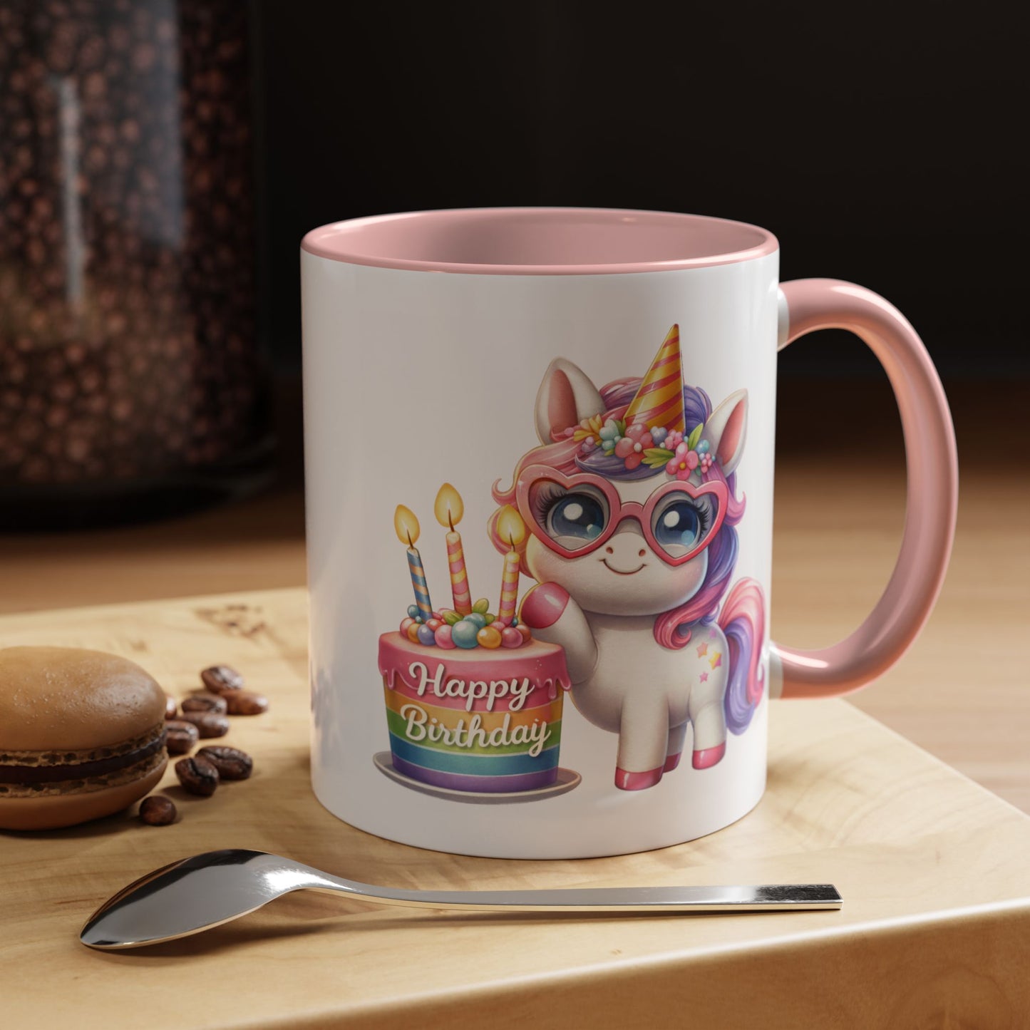 Birthday Mug - Unicorn Candles