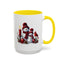 Christmas Mug - Burgundy Snowman Family