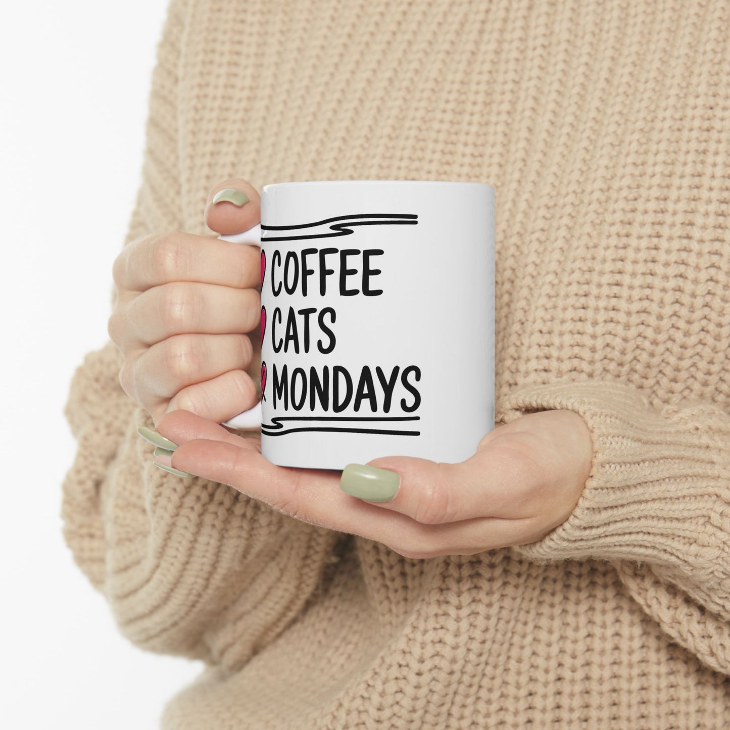 Humor Mug - Coffee Cats Mondays