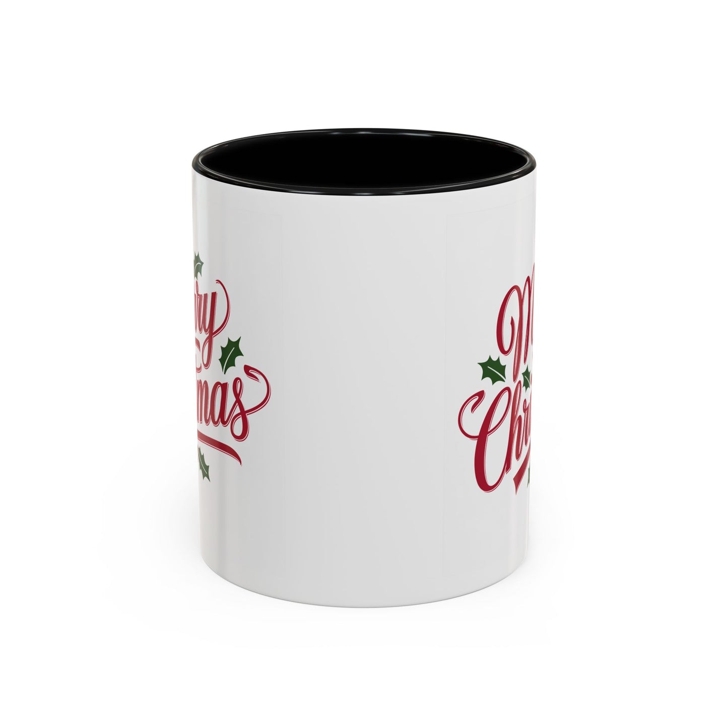 Christmas Mug - Merry Christmas Red Text Mistletoe