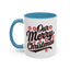 Christmas Mug - Merry Christmas Black Red & White Baseball Text