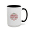 Christmas Mug - Merry Christmas Maroon Text Tree Star