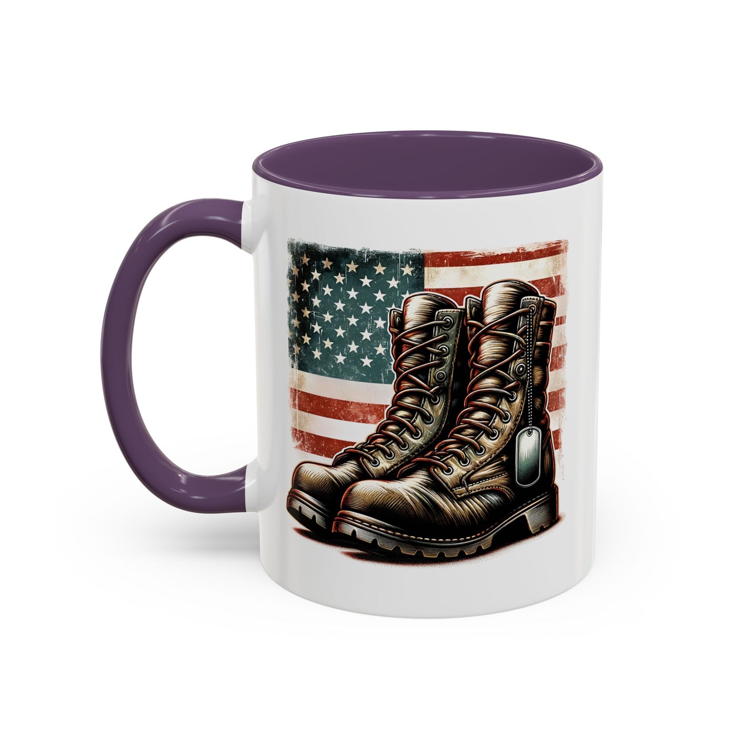 4th of July Mug - Fallen Soldier Boots Flag