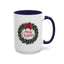 Christmas Mug - Merry Christmas Red Text Bow Wreath