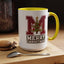 Christmas Mug - Merry Christmas White Green & Red College Text