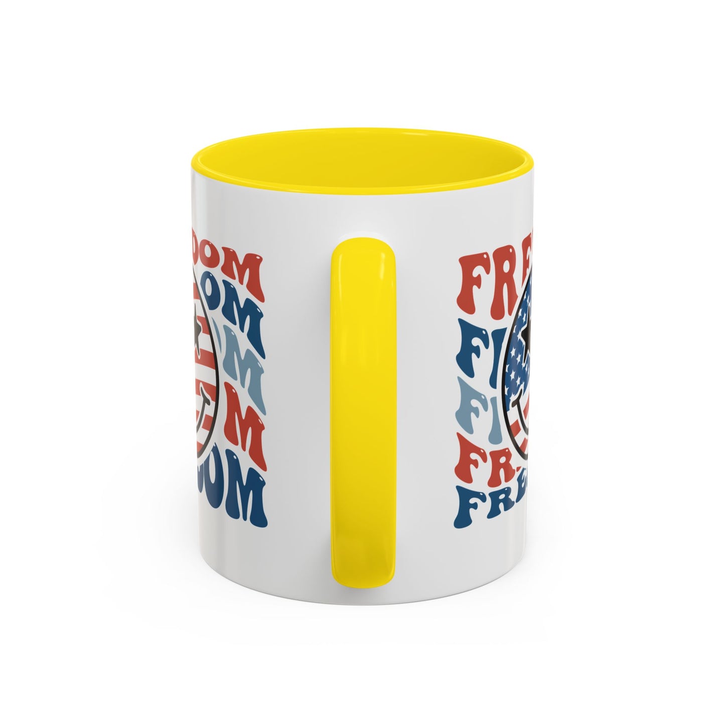 4th of July Mug - Freedom Smiley Face