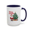 Christmas Mug - Merry Christmas Red Text Santa Tree Presents