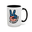 4th of July Mug - All American Girl Peace Sign