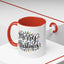 Christmas Mug - Merry Christmas Black Text Colored Lights