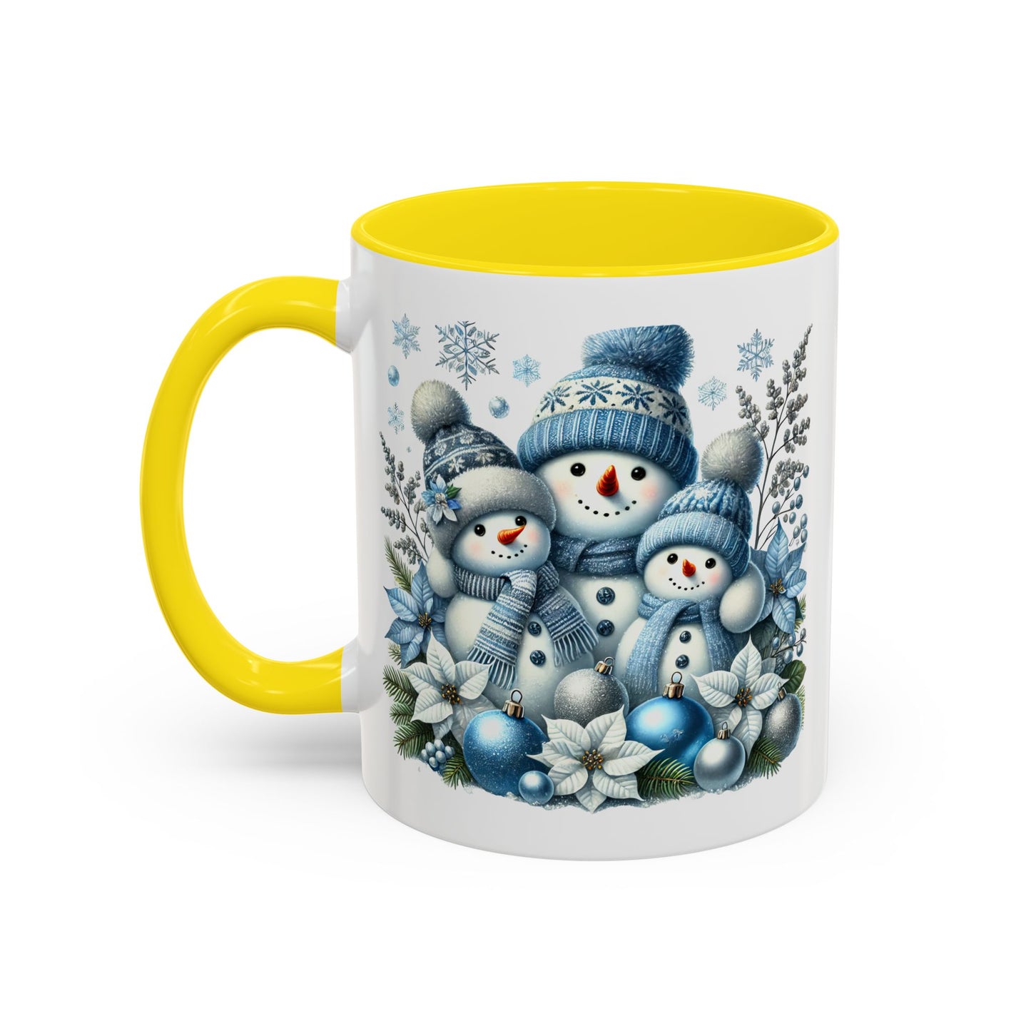 Christmas Mug - Blue Snowman Family