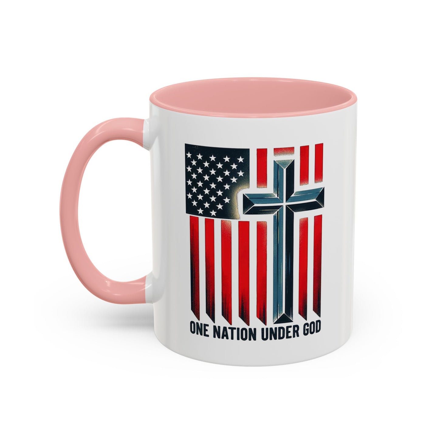 Religious Mug - One Nation Flag Cross