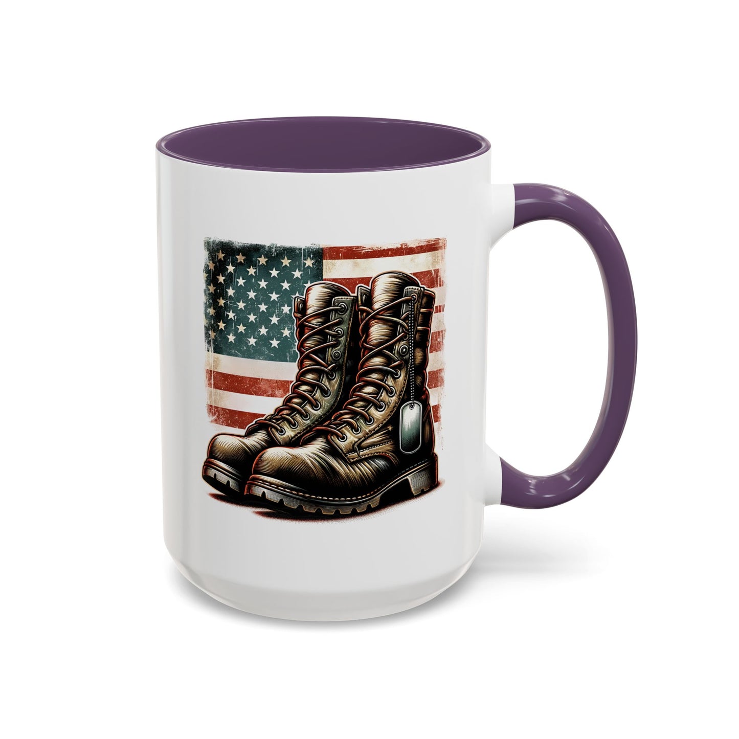 4th of July Mug - Fallen Soldier Boots Flag
